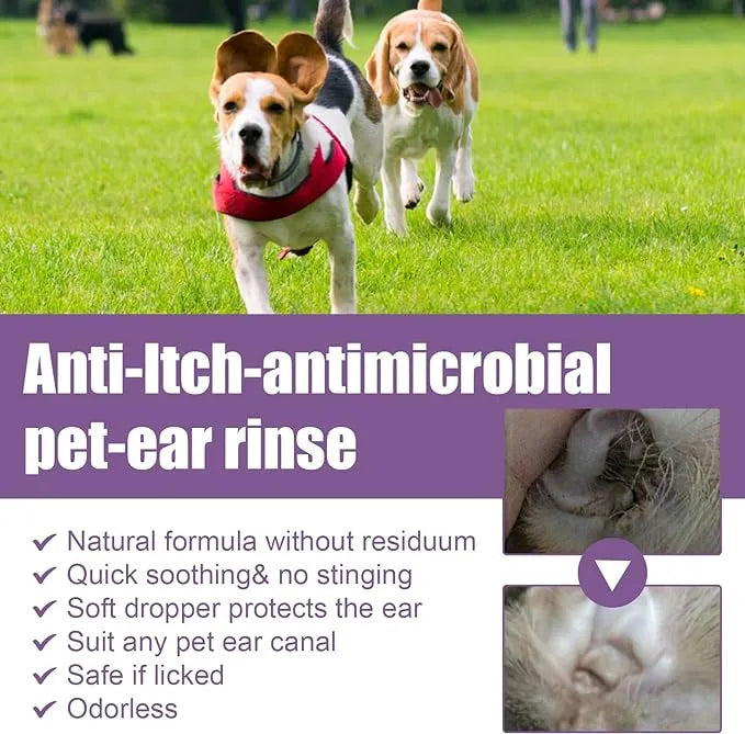🐾Stop Ear Odor & Itching Fast — The Vet-Trusted Natural Solution for Pets