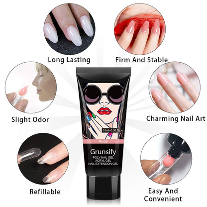 💅 Grunsify™ Poly Gel Nail Kit — Fast-Dry Salon Nails in Minutes, Right at Home