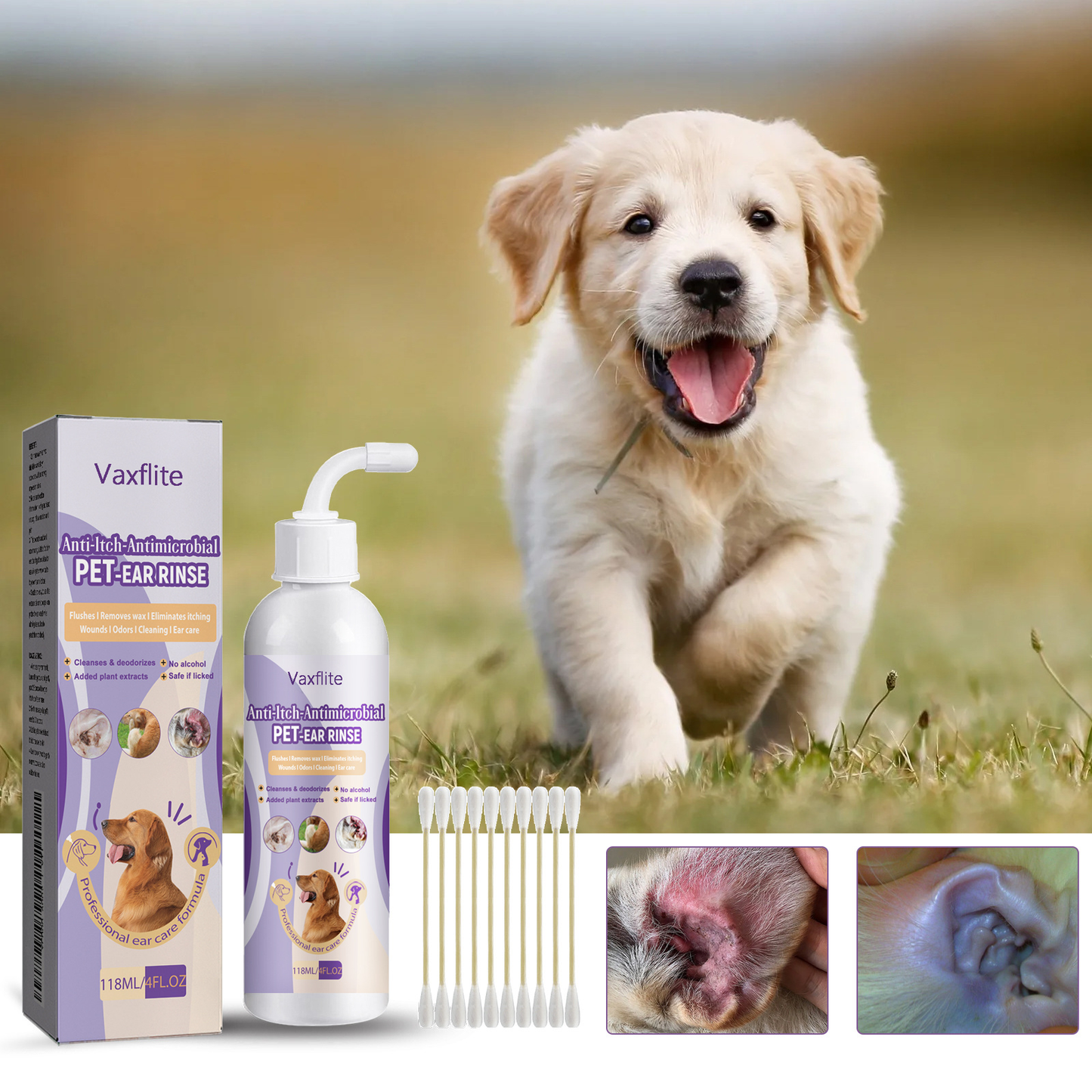 🐾Stop Ear Odor & Itching Fast — The Vet-Trusted Natural Solution for Pets
