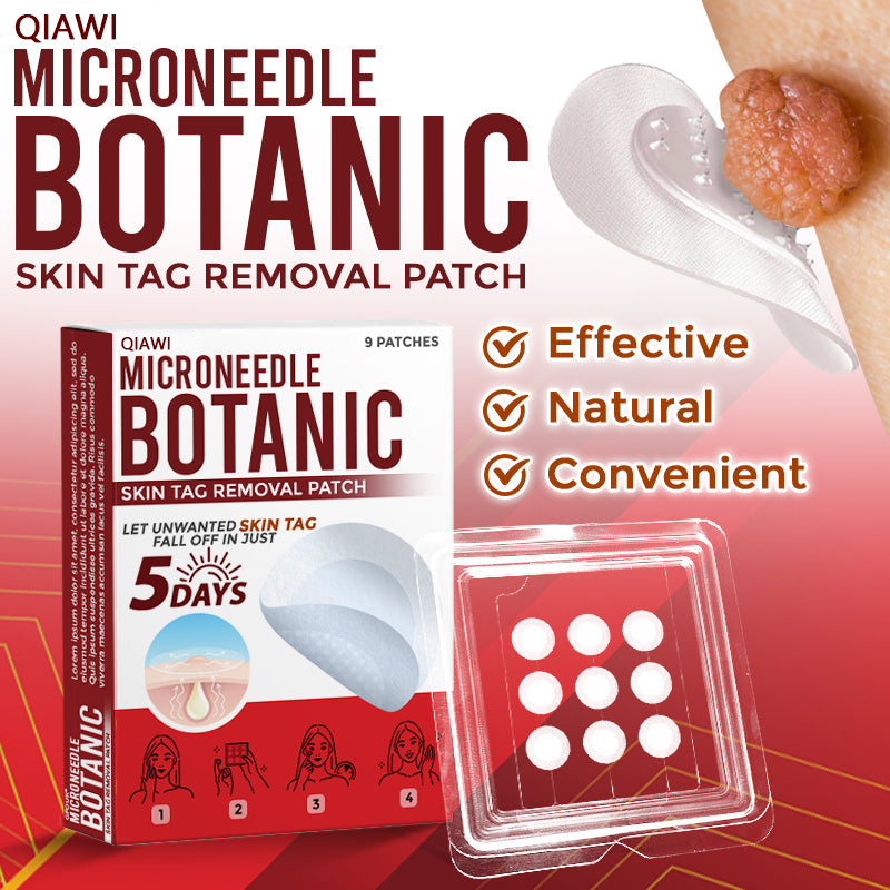 👨‍⚕️QIAWI® MicroNeedle Skin Tag Removal Patches – Fast, Painless & Plant-Powered Formula Backed by Dermatologists